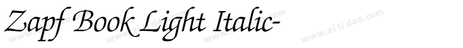 Zapf Book Light Italic字体转换
